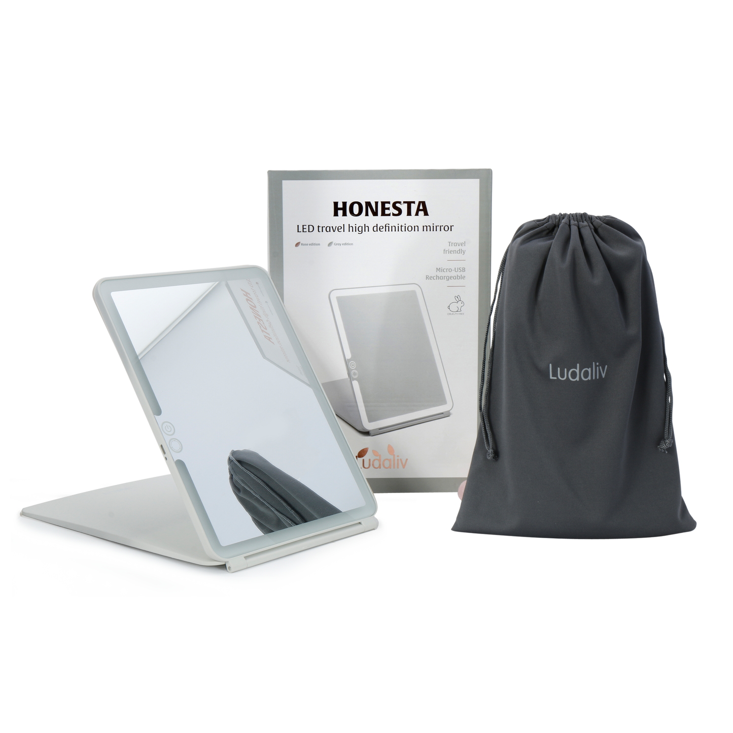 Bundles Honesta LED travel mirror + Cryo stick ice globe