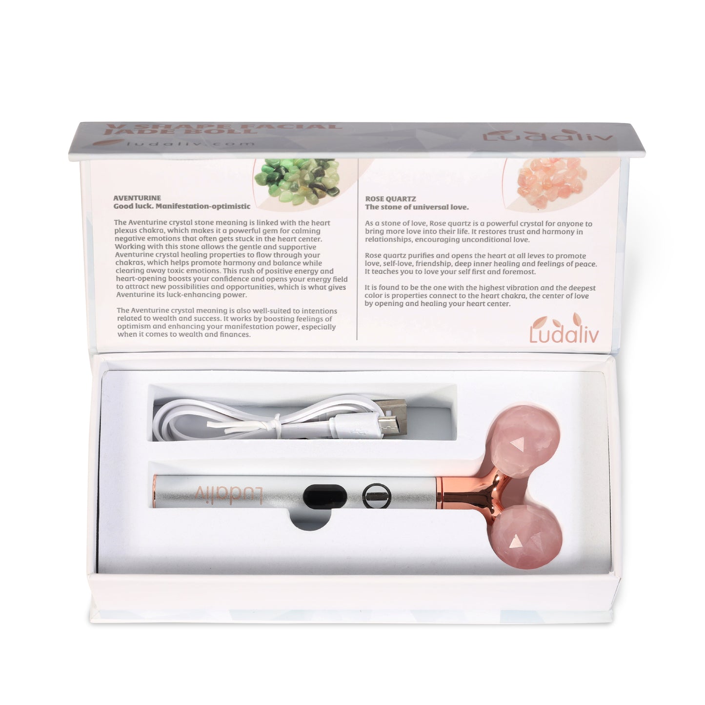 Vida natural jade vibrating lift & countour beauty roller