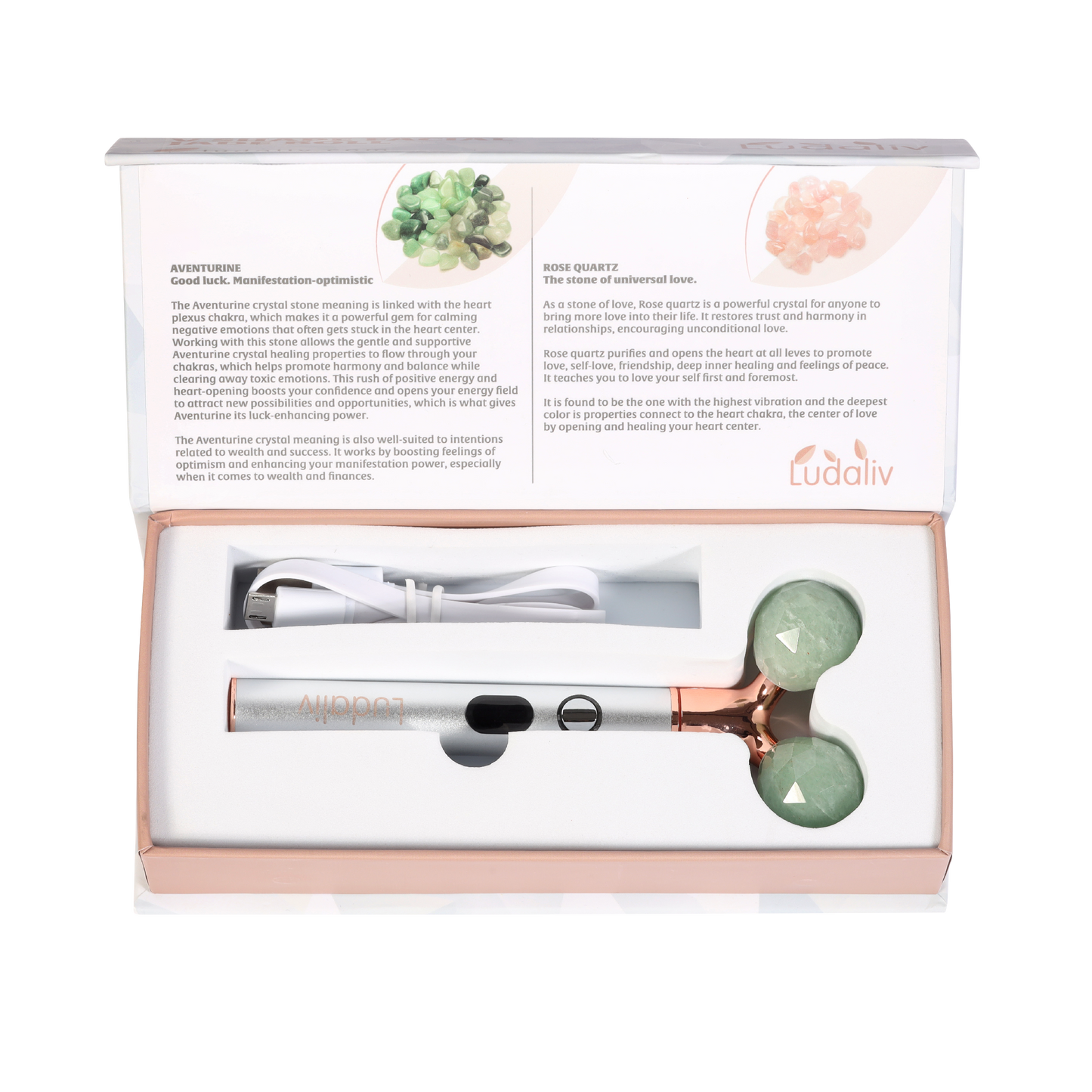 Vida natural jade vibrating lift &  countour beauty roller
